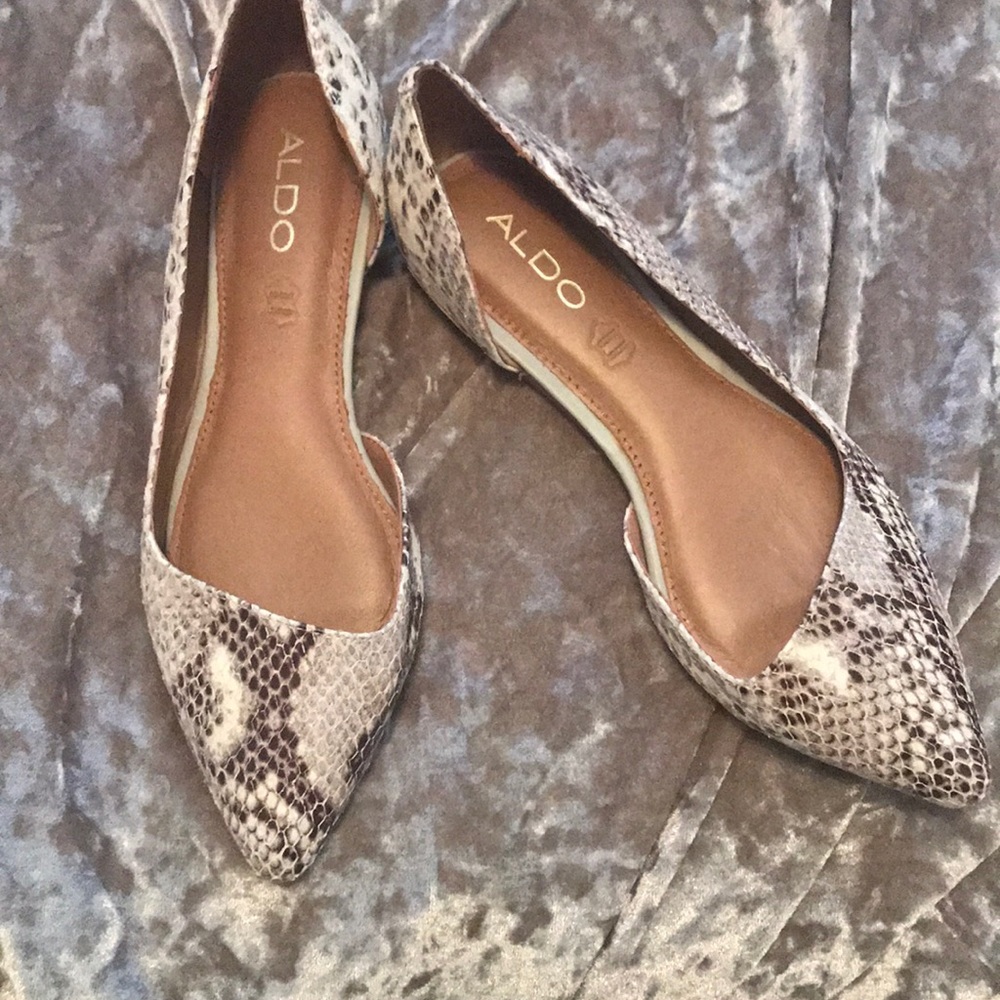 Aldo snake skin flats
